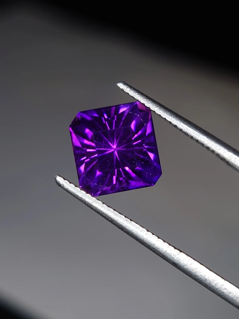 2.3ct Radiant Faceted Siberian Type Amethyst from Nigeria — view 1